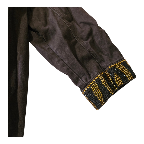 Quacker factory brown beaded jacket size 2x - Picture 4 of 10